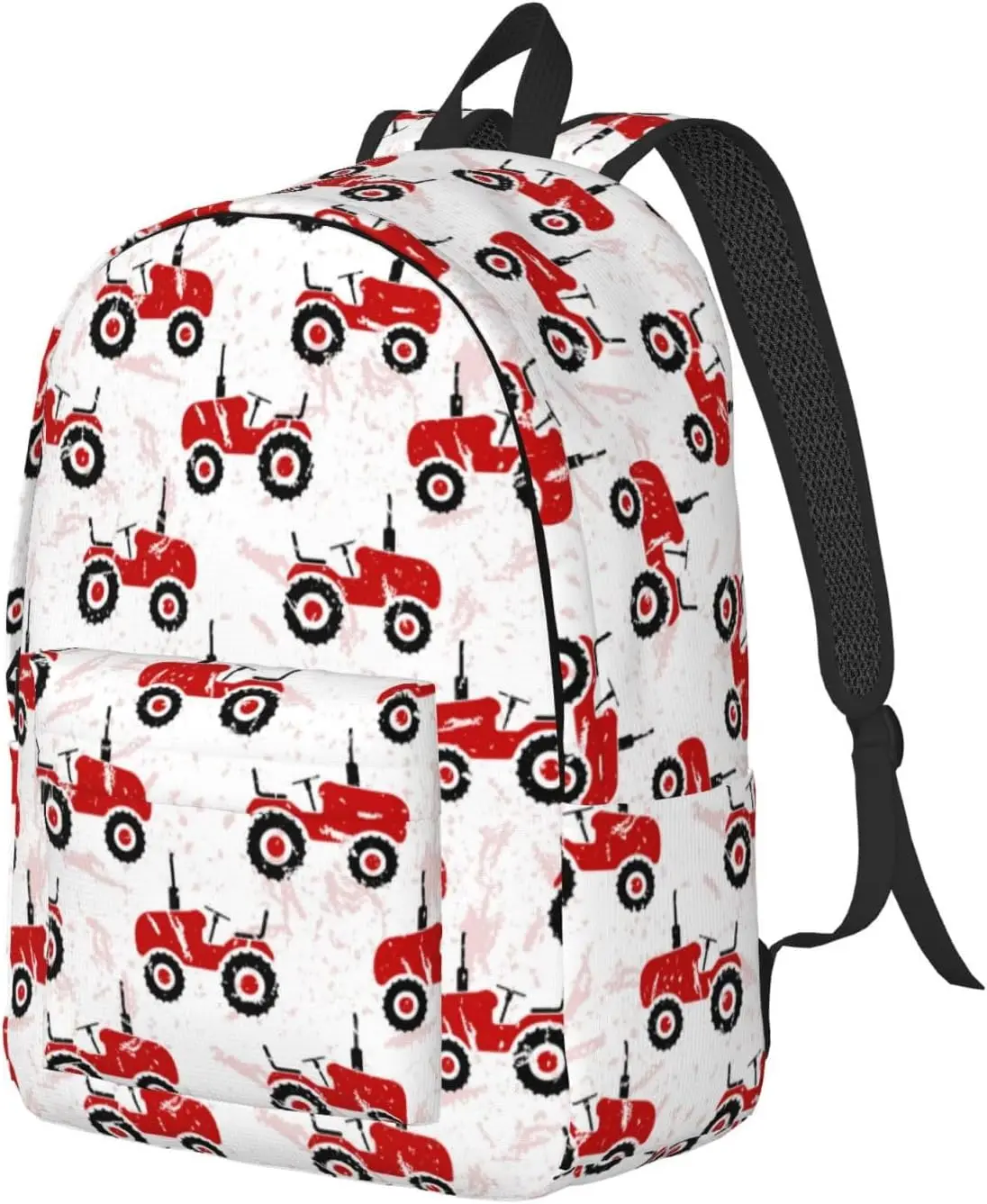 Mochila para computadora portátil de viaje - Bolsa de mochila de lona para computadora con ruedas rojas con correas ajustables