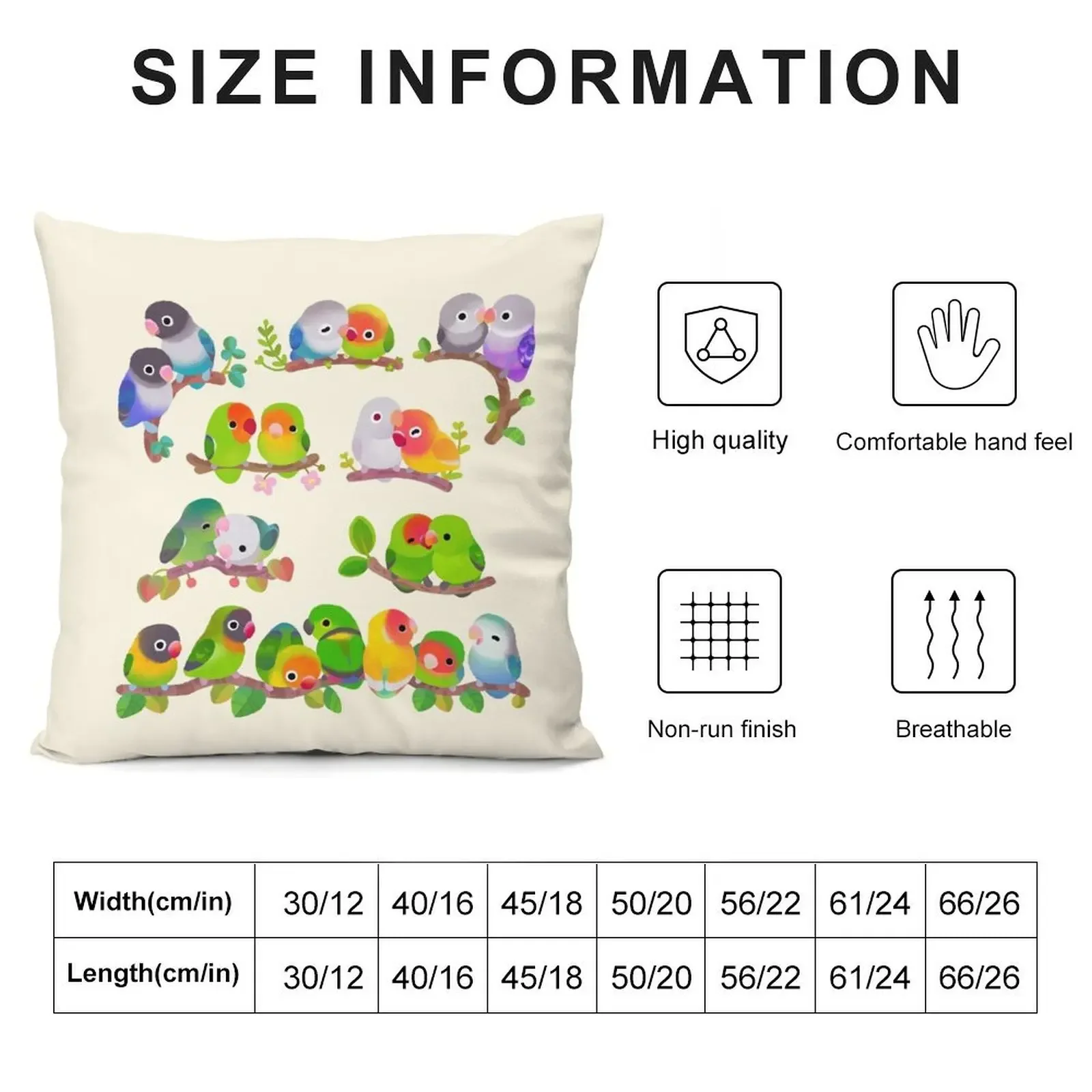 Lovebird - pastel Throw Pillow Cushion Child Marble Cushion Cover Decorative Sofa Cushions pillow