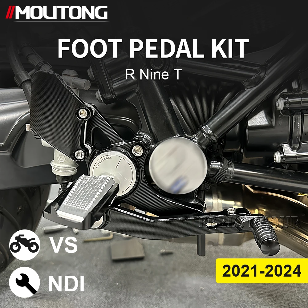

For BMW R NINE T R9T RNINET RnineT 2021 2022 2023 Front Foot Peg Pedal Bracket Motorcycle Accessories CNC Footrest Rearsets Kit
