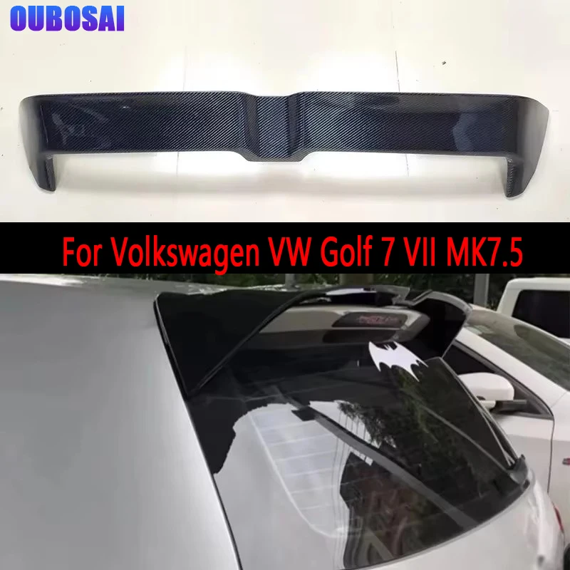 

Carbon Fiber spoiler Tail fins For Volkswagen VW Golf 7 VII MK7.5 GTI R 2014-2020 Car Rear Trunk Spoiler Lip Wing body kit