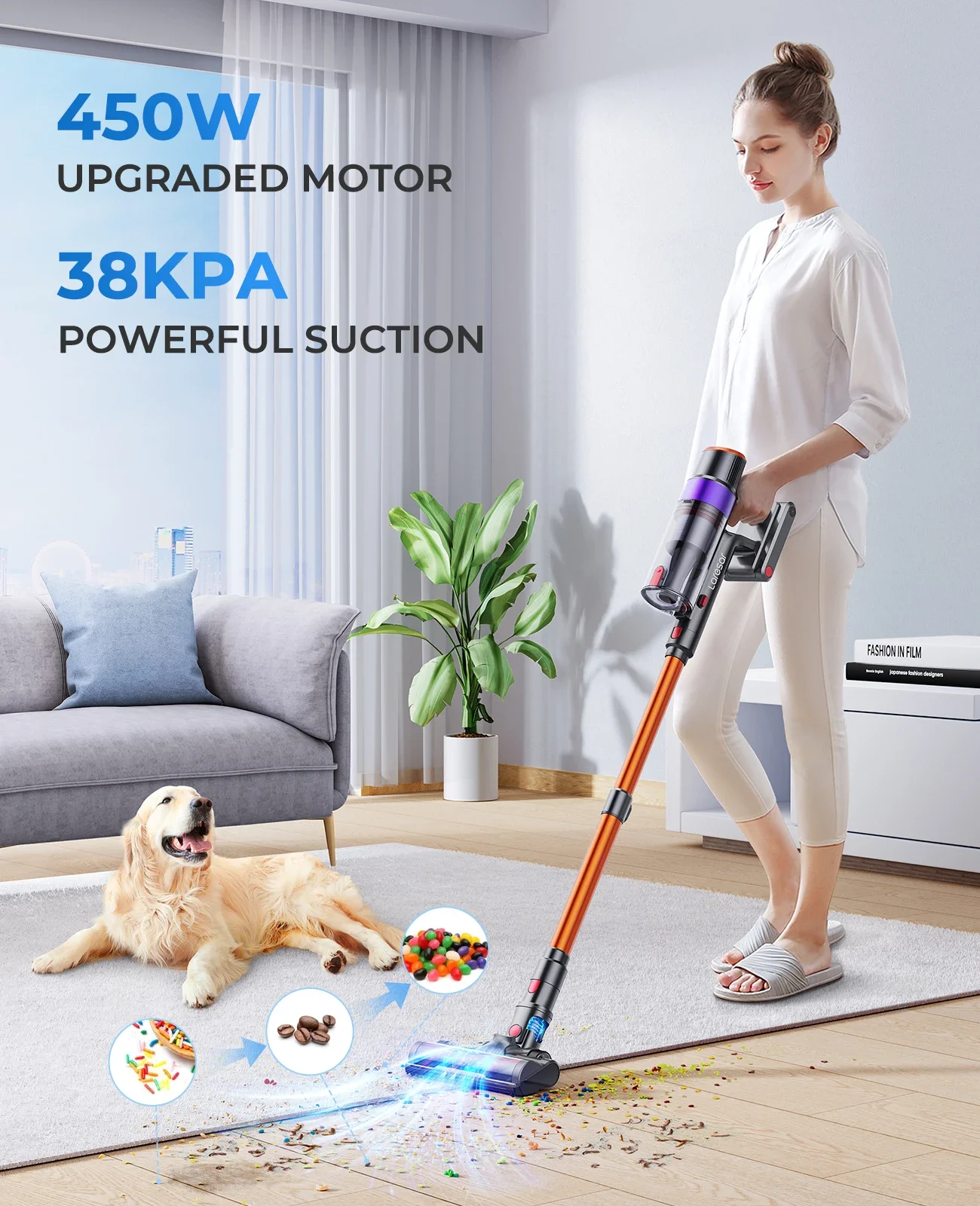 baseus vacuum cleaner  2500mah Handheld 3 In 1 Stick Cordless Brushless Motor LED Touch display vacuum v7 laresar v7