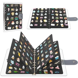 Esmalte Pins Display Book, Broches Coleção Folheto, Grande Capacidade, Armazenamento Tampa do PVC, portátil Pin Organizer, Case Holder, 6 Páginas