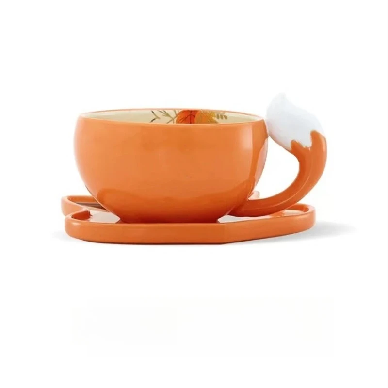 

Fox cup set, ceramic mug, coffee cup.