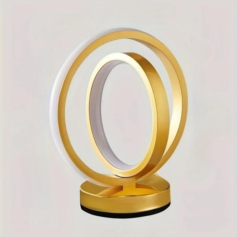 

Скандинавские современные напольные светильники с двойными кольцами из алюминия, простые геометрические формы, торшеры для спальни, прихожей, кабинета, светодиодное освещение