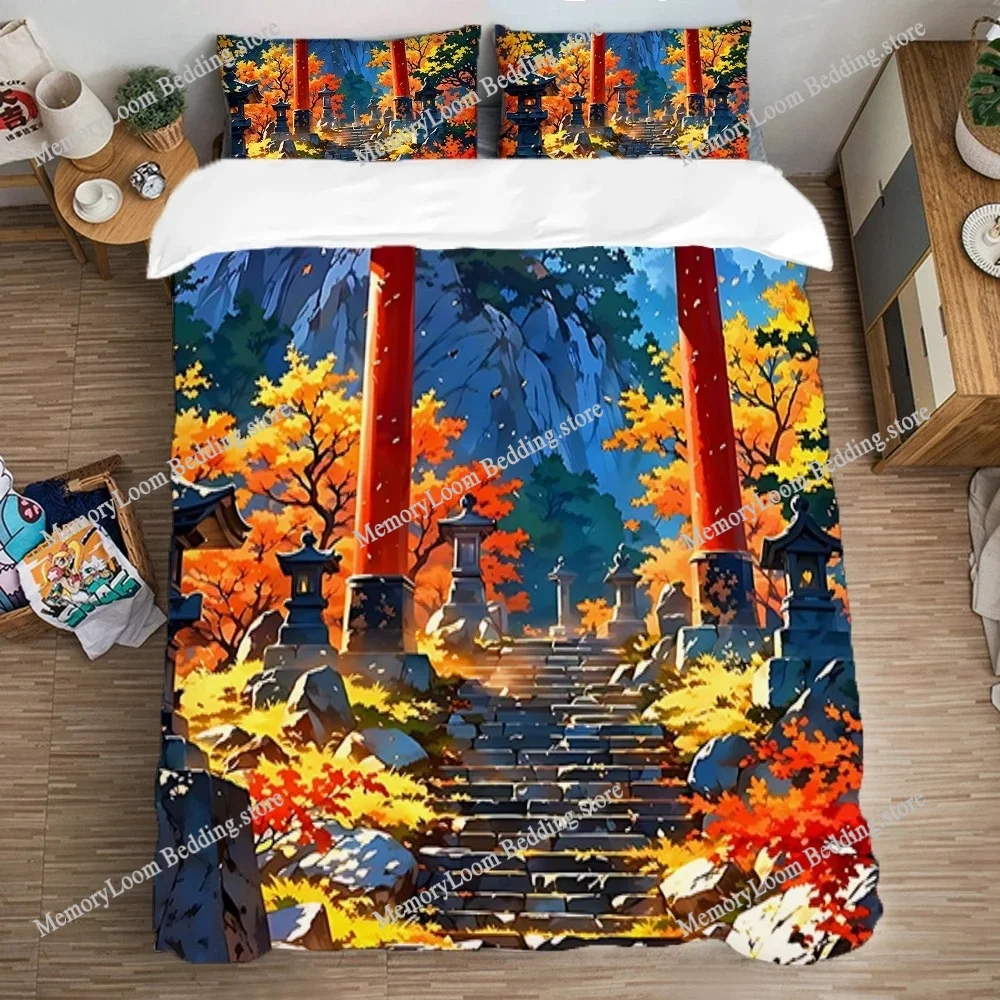 

Art Quilt Cover Set Single Double Large Size Bed Linen Sets Duvet Covers Pillowcase Fashion Bedding Decorations S-shrines Home
