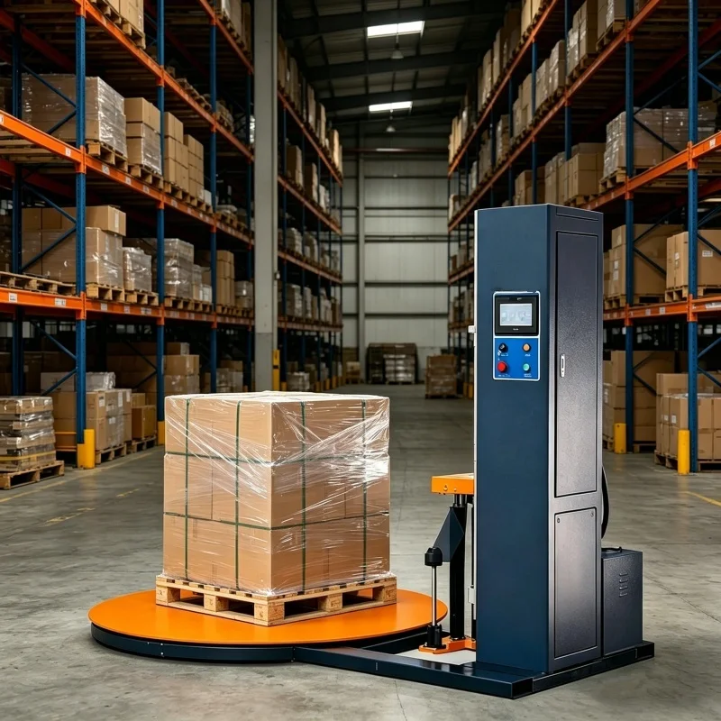

Pallet Winding Strapping Stretch Film Turntable Fully Automatic Carton Packing Wrap Pallet Wrapping Machinery for Scales