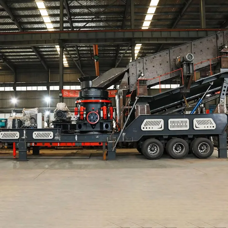 Customize Competitive Mining Ores Limestone Tire-Type Mobile Cone Crusher Station
