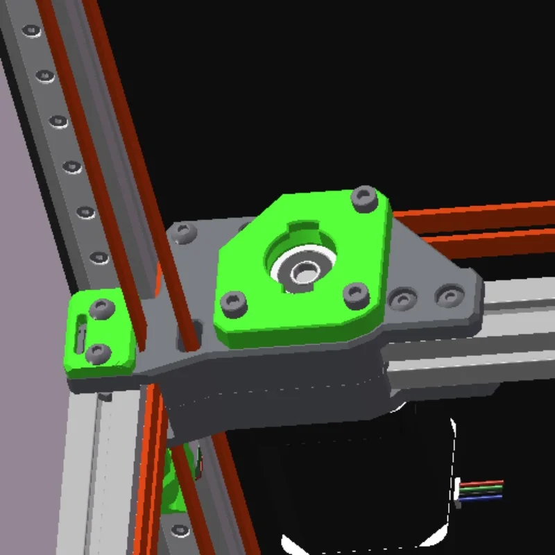 Aluminum CNC Top Bearing Mount Double Shear Stepper Mount  NEMA14 Stepper Motor Double Shear for Micron/Salad Fork 3D Printer