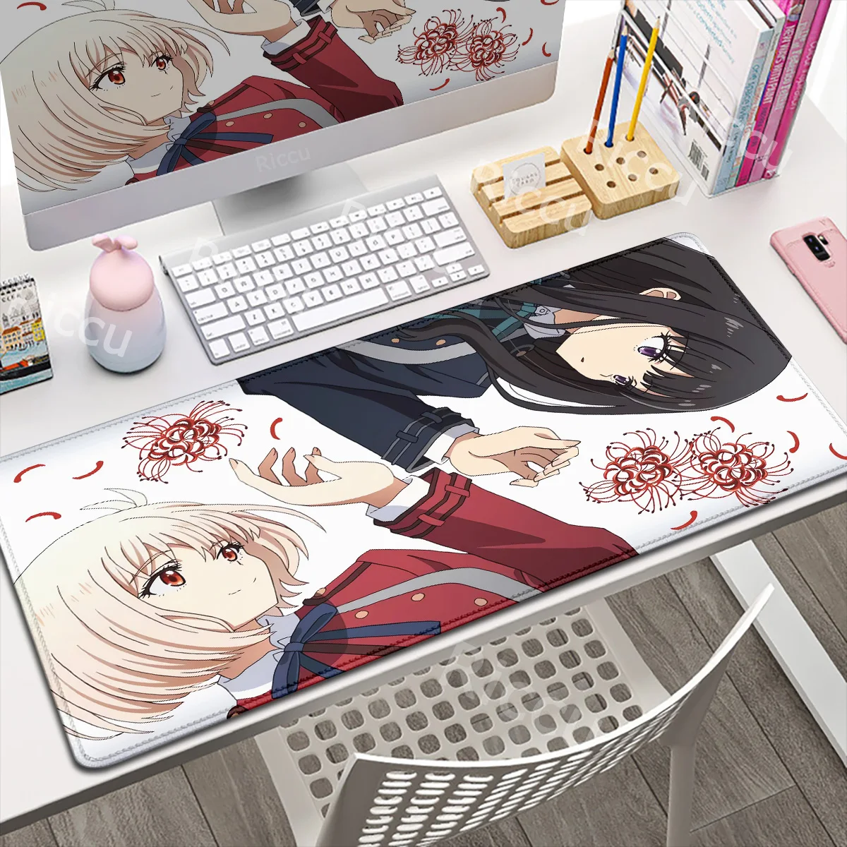 

Hot Anime Lycoris Recoil HD Printing Non-slip Mousepad PC Keyboard Gamer Computer MousePad The Table Desk Office Accessories Mat