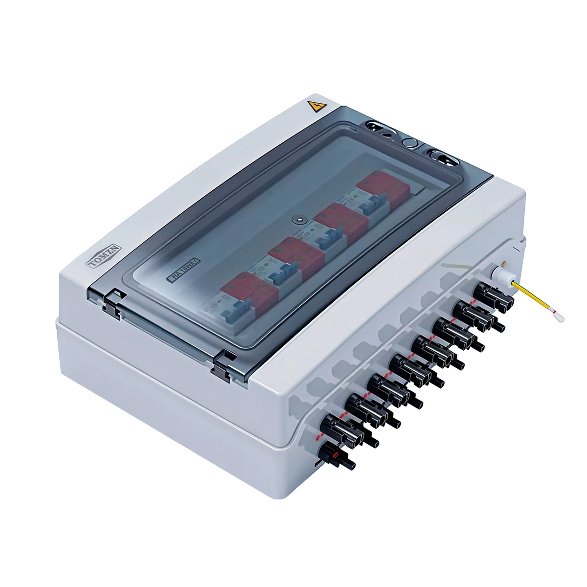 TOMZN Solar Photovoltaic PV Combiner Box Lightning Protection 4input 4output 1000VDC MCB SPD Waterproof IP65 12ways Distribution