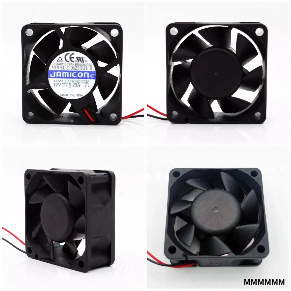 TT  JAMICON JF0625B1H-R 6025 DC12V 0.23A 2-Wire Inverter Dual Ball Mute Cooling Fan