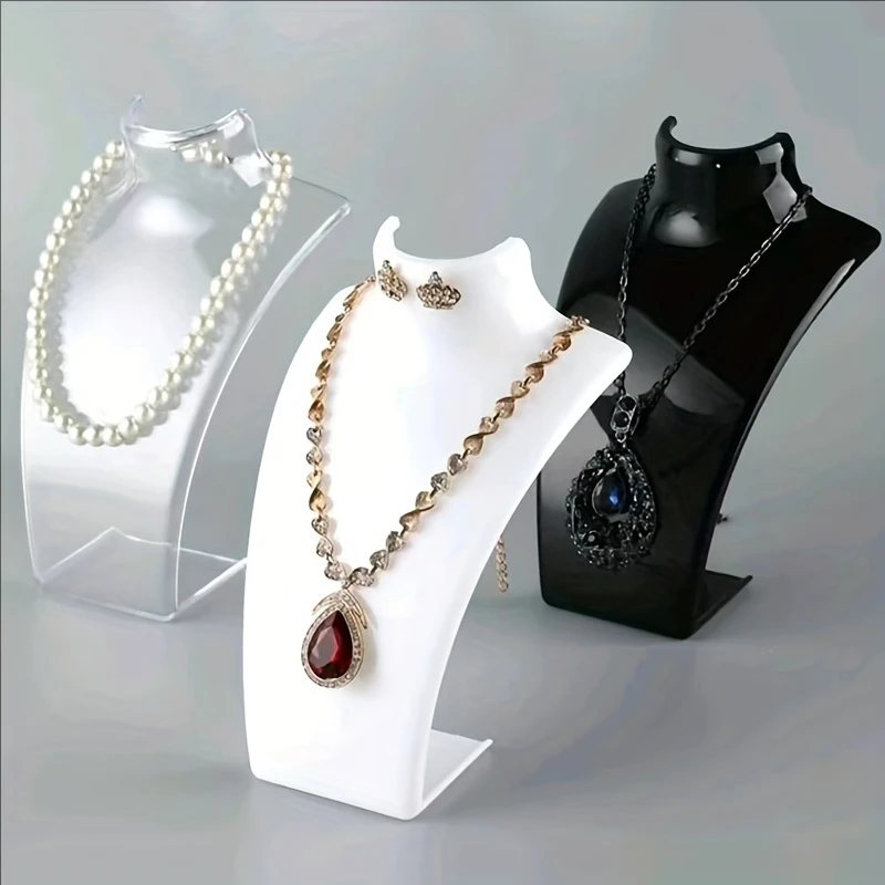 

1pcs Acrylic Necklace Small Holder Stand Display Stands Mannequin Bust Jewelry Organizer Displays for Shop Event Shows