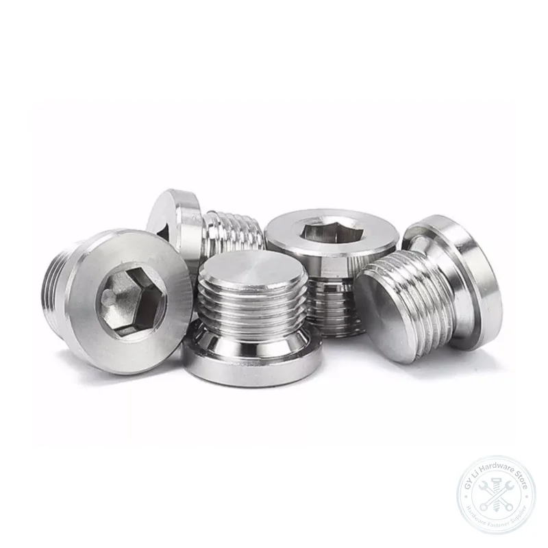 British BSP Thread 304 Stainless Steel Flanged Hex Socket Pipe Plug Industrial Hydraulic Oil Plug G3/8 G3/4 G2