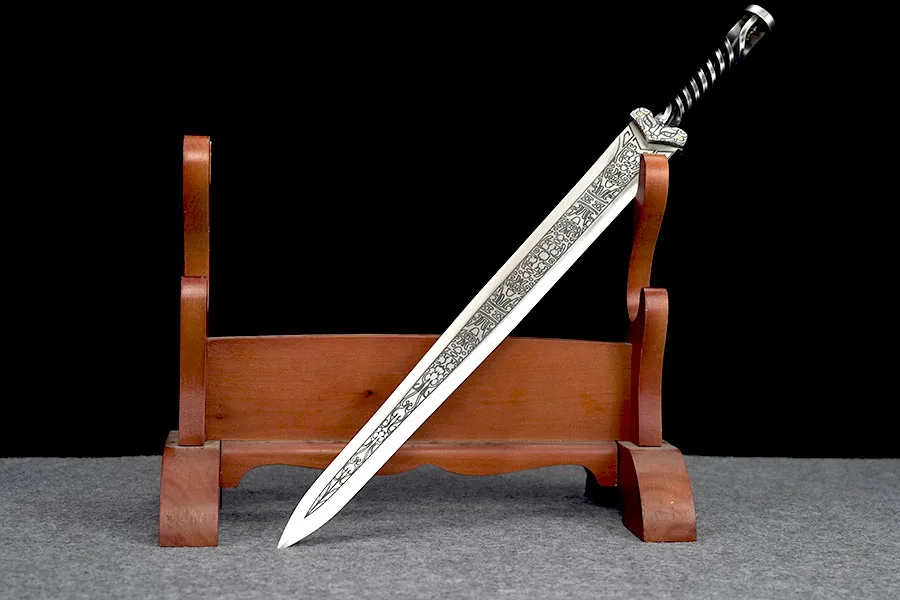 57.5cm bronze ancient sword Medieval battle preparation katana full tang Stainless steel edge cutting Ninja Kung Fu Martial Arts
