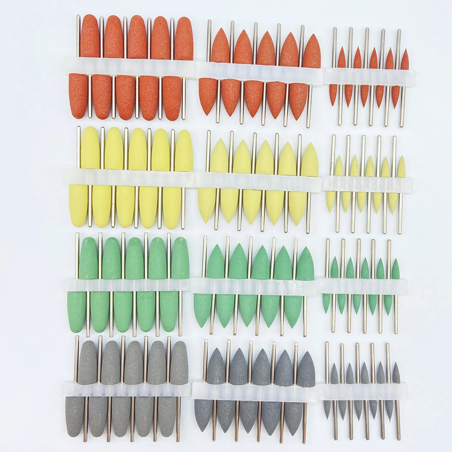 10pcs/Set Tomenty HP 2.35mm Dental Silicone Rubber Polishers Burs Teeth Whitening Plishing Drill Dental Polishing Nail Drill Bit