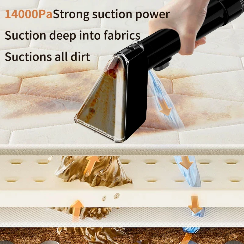 220V Spot Cleaner 550V Powerful Carpet Cleaner Machine 14KPa Handheld Handle,Deep Cleaning Machine for Couch, Stairs, Car
