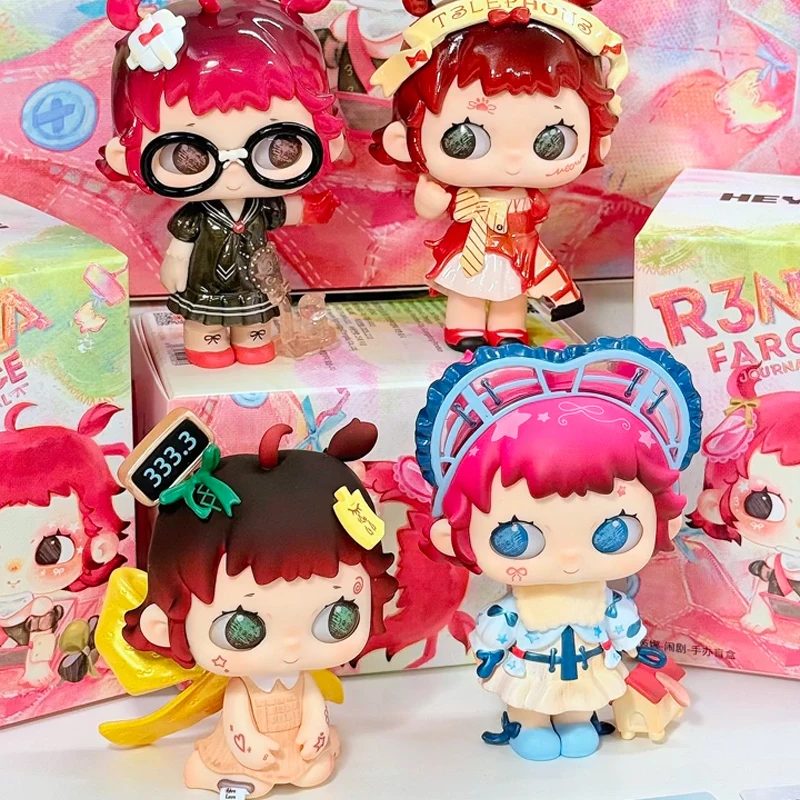 

33R3NA Action Figure Doll Farce Journal Series Mystery Box Cutie Surprise Bag Decor Office Ornament Model Girl Gifts Blind Box
