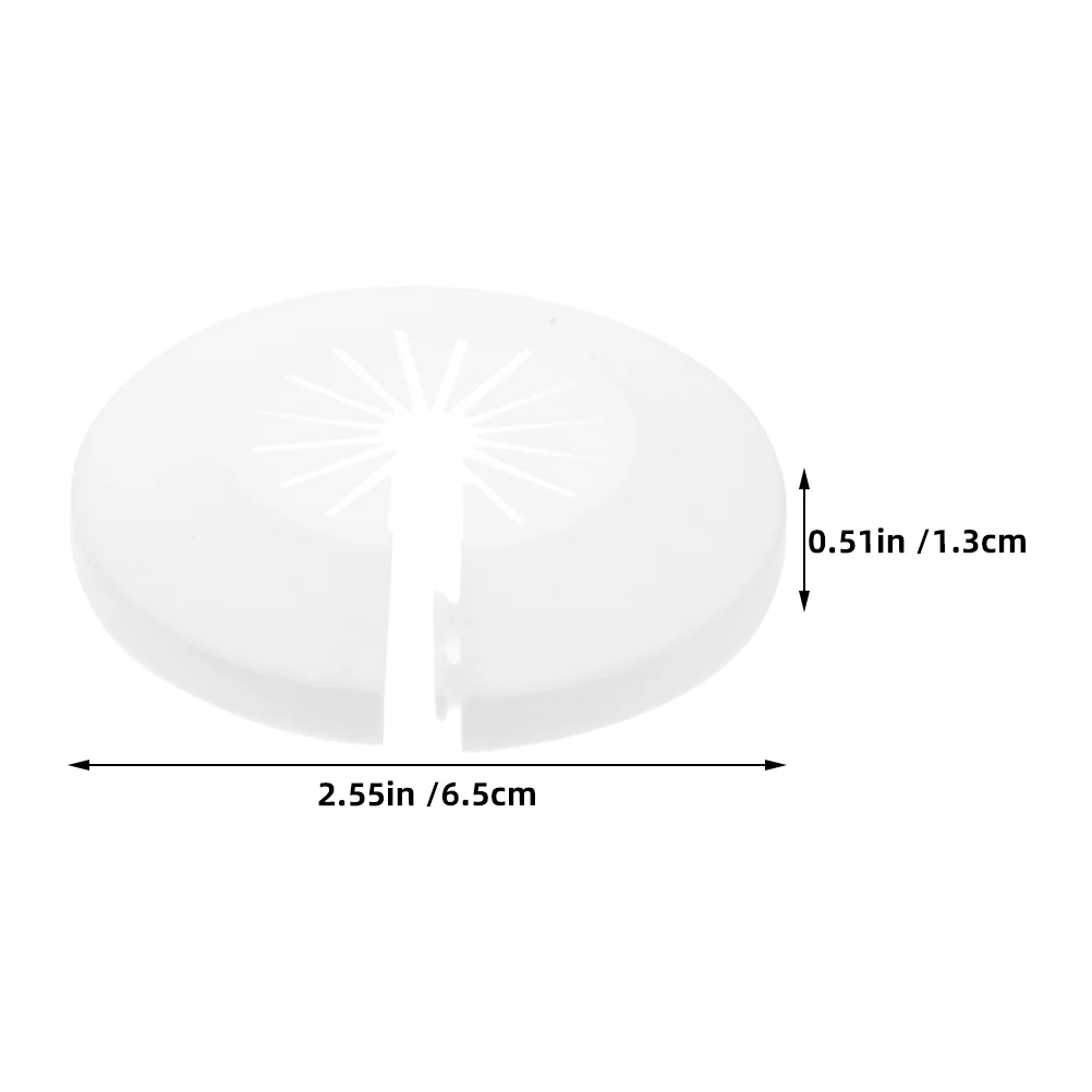 12Pcs Decorative Hose Cover White PP Plastic Pipe Concealer for Wall Radiator Water Drain Pipes PVC Flange Collar