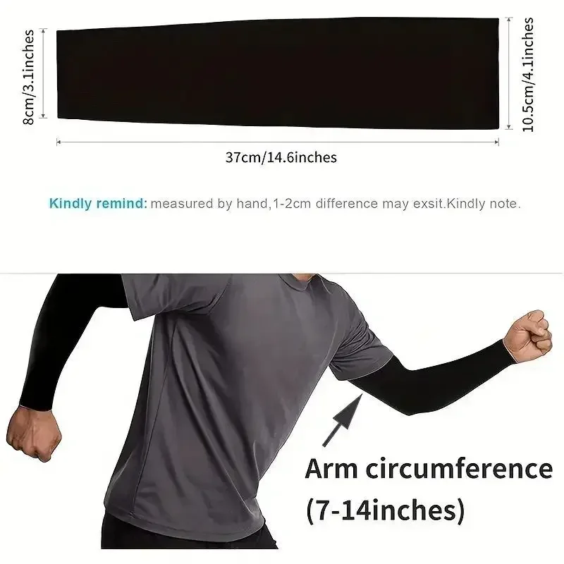 1 Par de Mangas Refrigerantes para Brazos, Protección Solar de Verano para Hombres y Mujeres, Mangas de Seda de Hielo para Ciclismo, Deportes al Aire Libre, Golf y Correr
