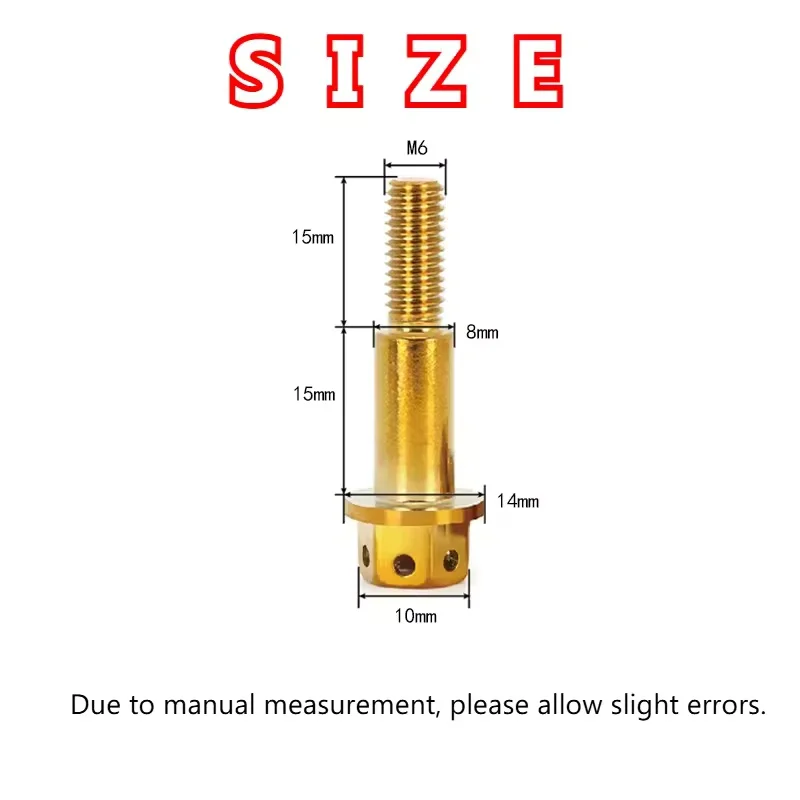 M6x30mm 304 Stainless Steel With Steps Hexagonal Flange Hollow Screws Fastener for Motorcycle Modification Bolts