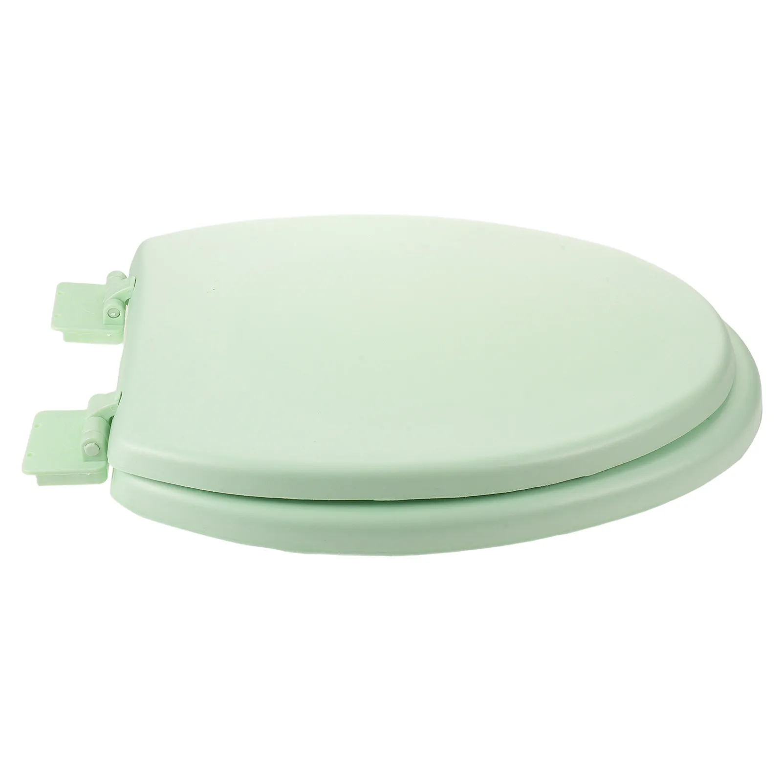 Soft Close Oval Toilet Seat Light Green Removable Silent Quiet Foam Cushion Anti Slam Oval Toilet Lid Cover