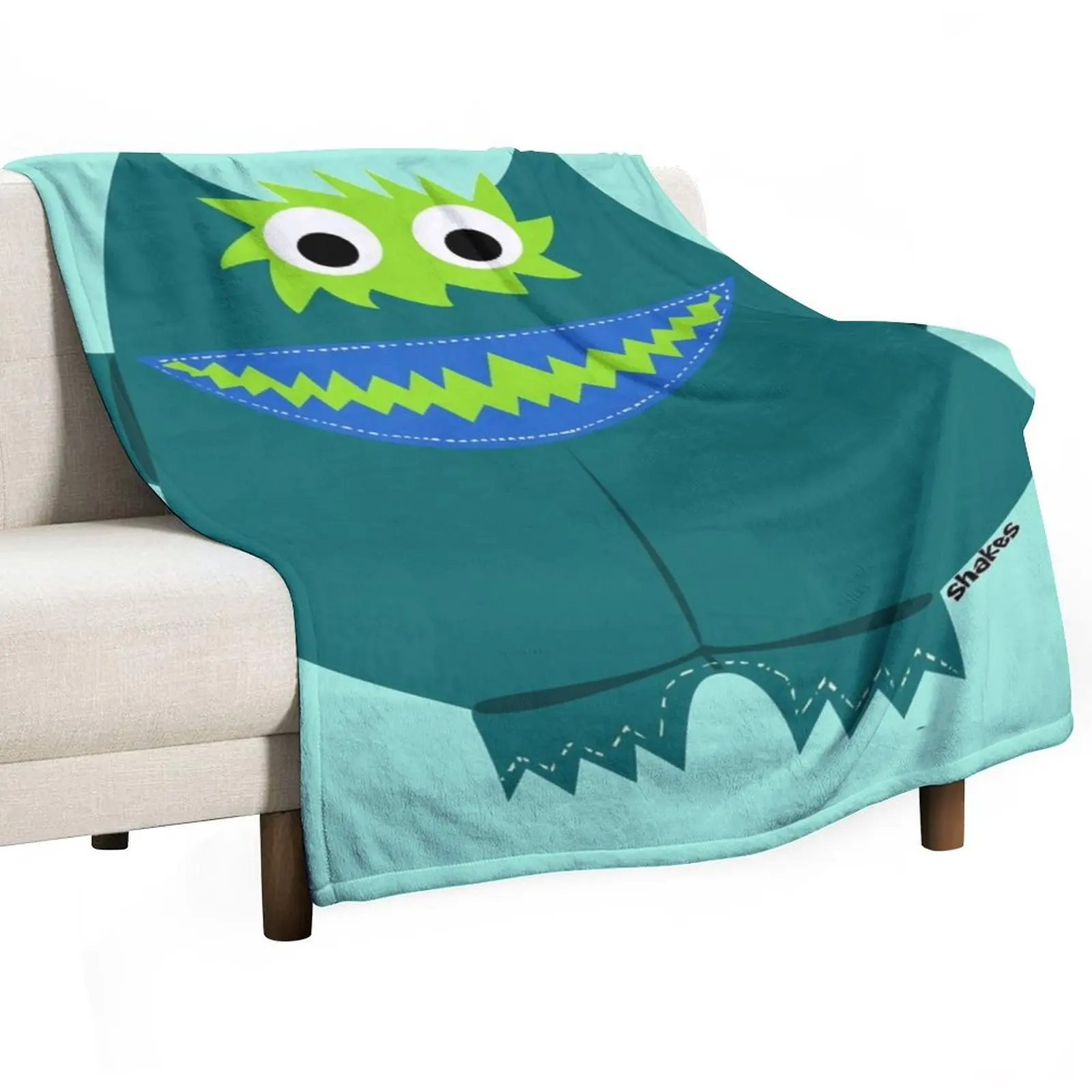 

SIXTIES DARK SEAFOAM GREEN MONSTER DOLL Throw Blanket for sofa Luxury Thicken wednesday Soft Big Blankets