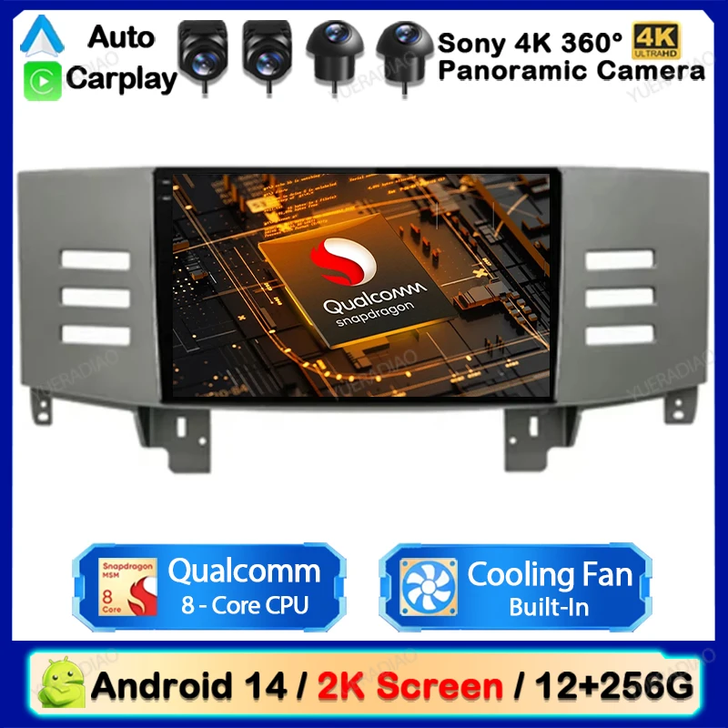 

Android 14 Carplay Auto для Toyota Reiz Mark x 2007-2009 Автомобильный радиоприемник Мультимедийный стерео видеоплеер GPS 4G WIFI QLED