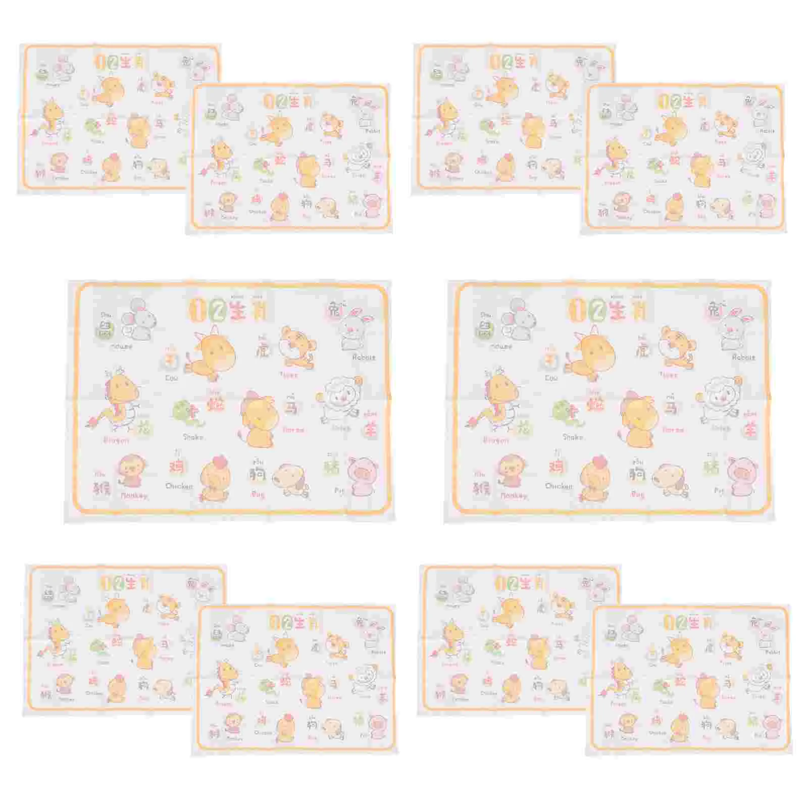 

10 Pcs Burp Cloths Baby Disposable Placemats Dinner Restaurant Table Toy Paper Travel Dining Toddler