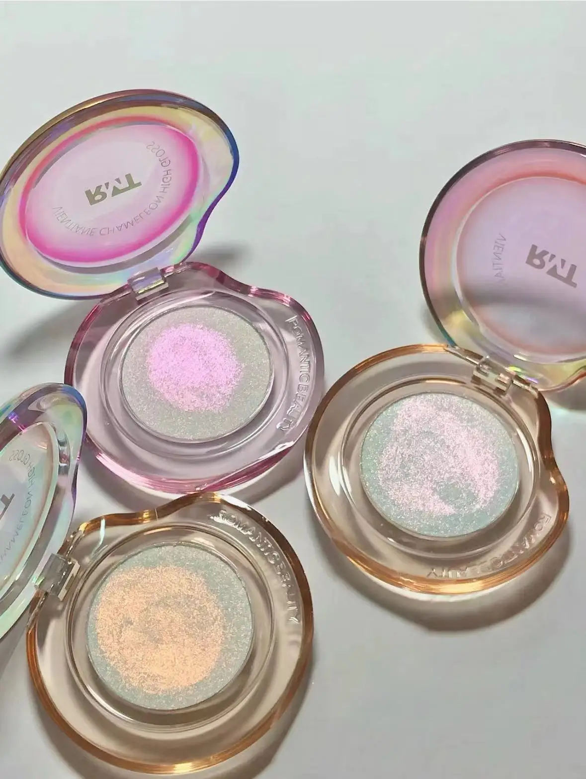 RMT Highlighter Eyeshadow Chameleon Glitter Pigment Diamond Chrome Metallic Brightening Face Body Cosmetic Makeup for Women - Image 2