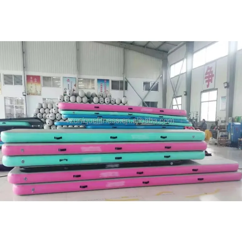 

Wholesale 3m 4m 5m 6m 8m 9m 10m 12m PVC Inflatable Gymnastics Tumbling Mat Air Pump Thick Air Tumble Track Training Mat