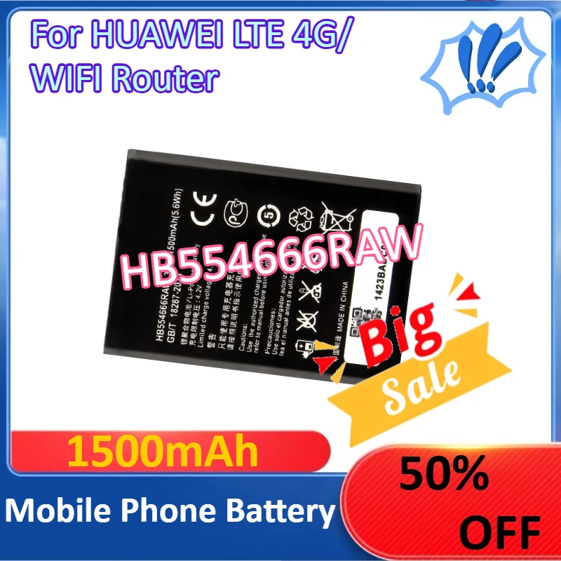 

HB554666RAW 1500mAh Mobile Phone Battery For HUAWEI LTE 4G/WIFI Router