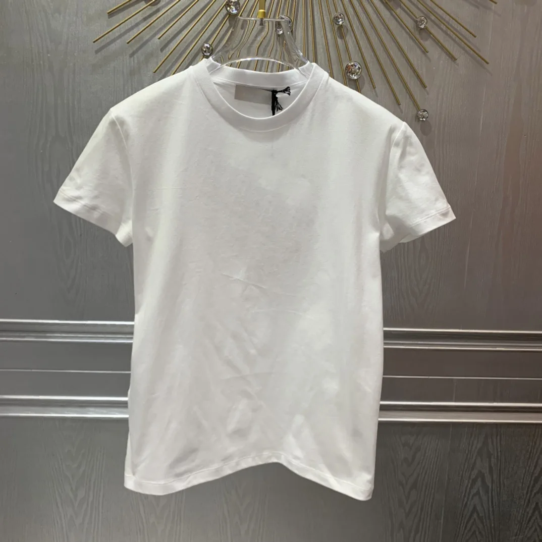 2024 Women's Clothing Simple solid color T-shirt Spring Summer New No.26