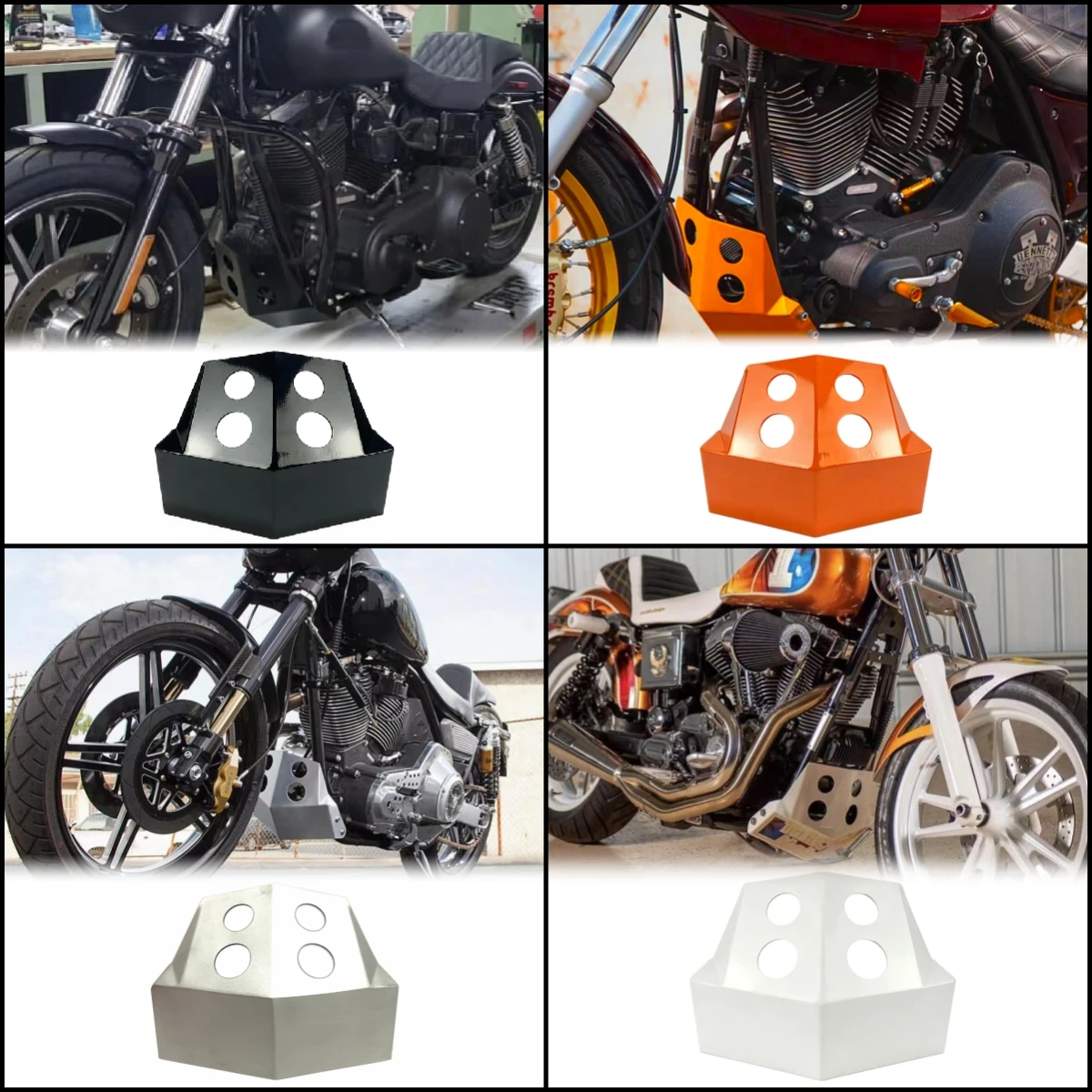 

For Harley All Dyna 1999-2017 Street Bob Low Rider Breakout Motorcycle Chassis Skid Plate Engine Guard Protector Accessories