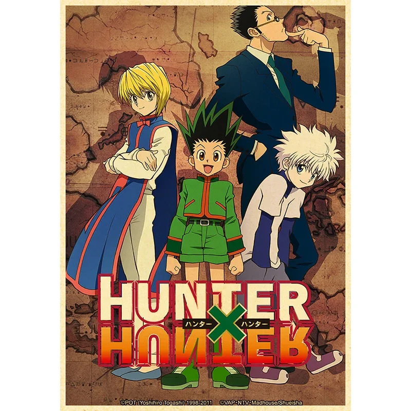 Hunter X Hunte аниме постер Декор для дома постеры комната стена Pictur крафт-бумага ретро и печать художественный Бар Кафе наклейки