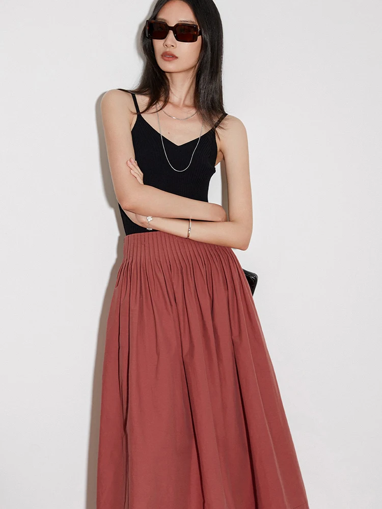 Summer New Style White 3D Pleated Fluffy Modern Retro High Waist Umbrella Skirt A-Line Half-length Long Skirt Women's Fashion