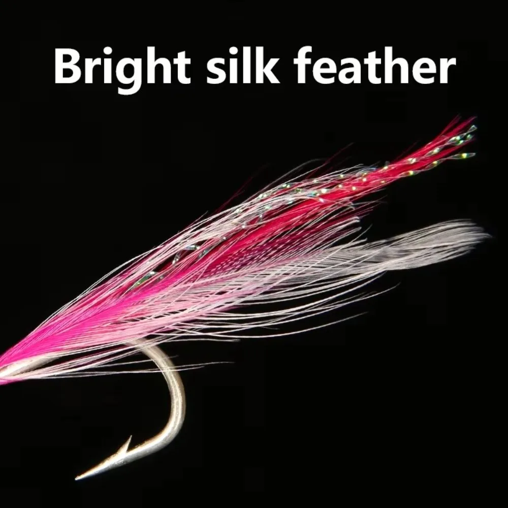 2pcs Feather Bait Fishing Lure Bow Horn Arched Body Matel Jig Bait Tangle-Free Design Metal Cast Metal Lure Sea Fishing