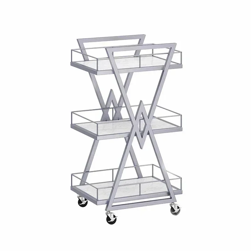 Modern Salon Trolleys Beauty Salon Tool Cart with Wheels Nordic Salon Furniture Professional Auxiliary Trolley Storage Rack