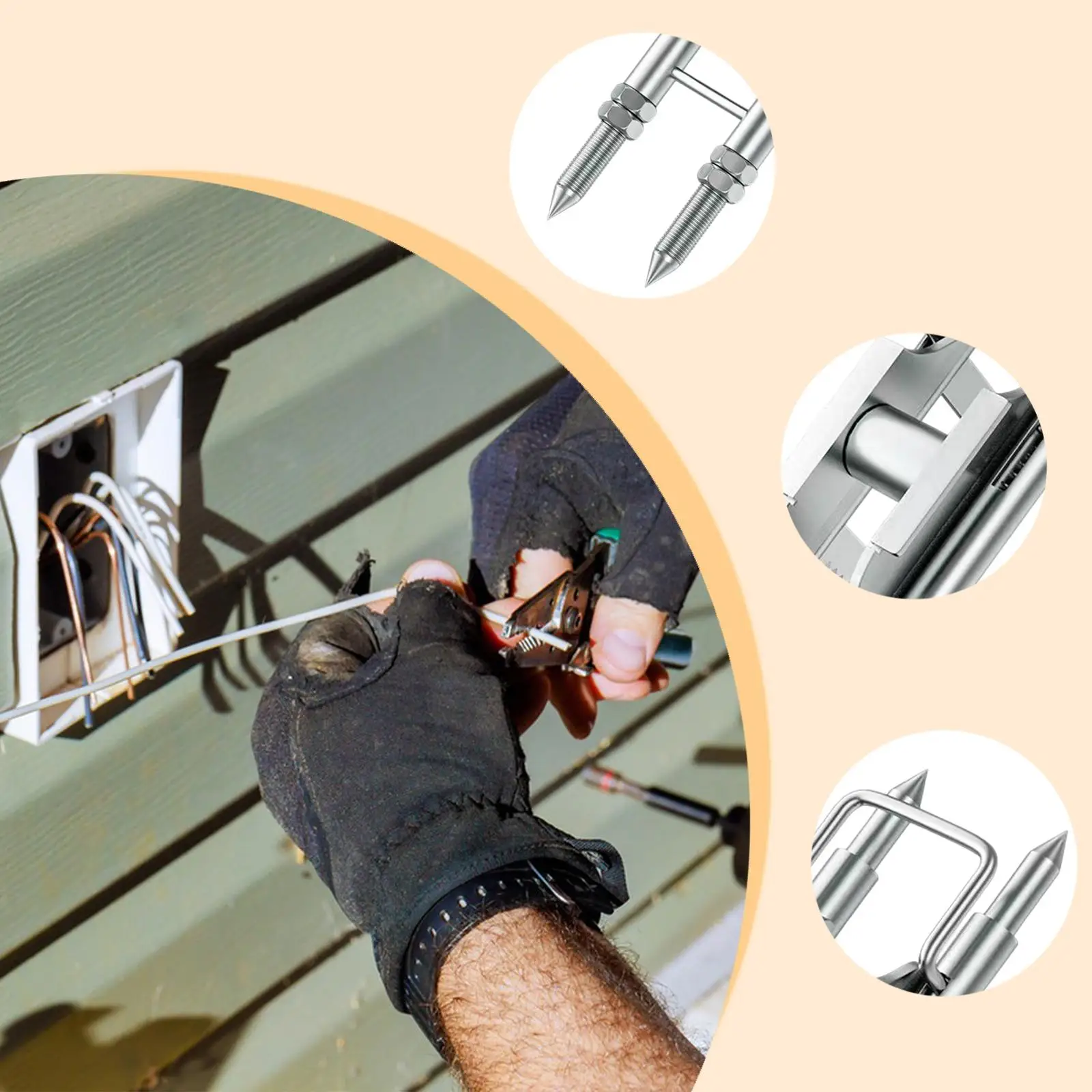 Professional Cable Threading Aid Compact Wire Clamps for Electrical Wiring Distribution Box Installation