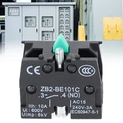 10A 600V ZB2-BE101C/BE102C NO N C Push Button Joystick Switch Button Normally Open Contact Lower Seat/normally Closed Contact