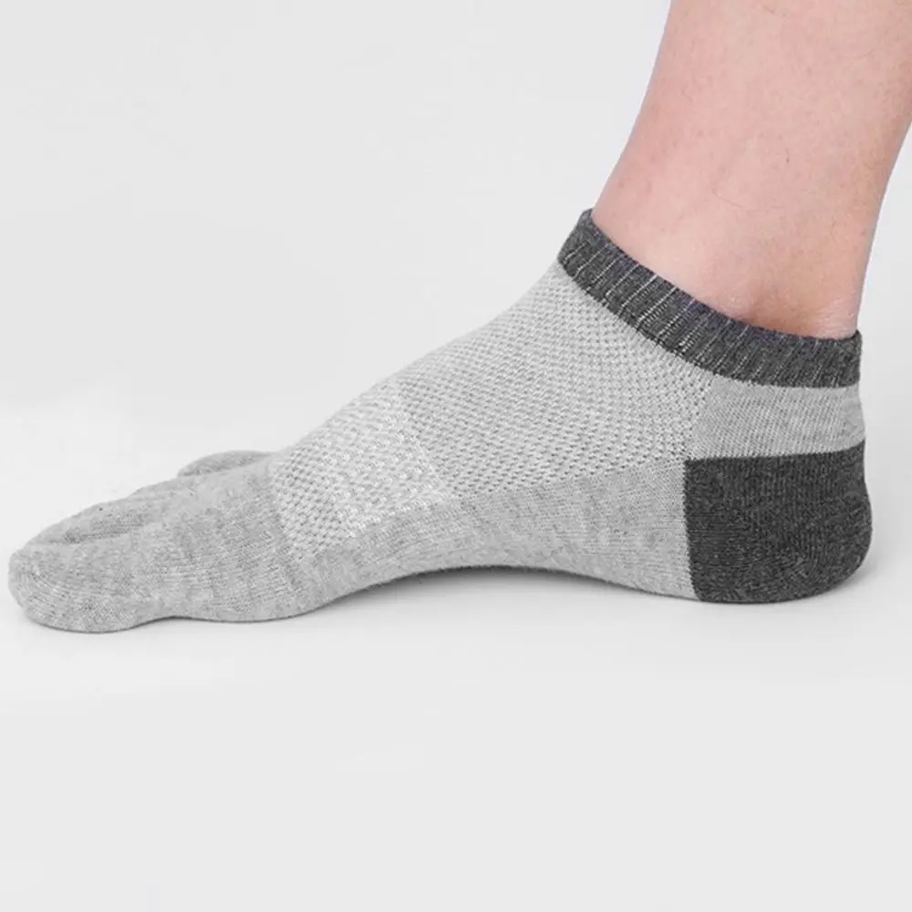 Short Summer Anti-slip Cotton Toe Socks Invisible Five-Finger Socks Men's Socks Mesh Socks Five Toe Socks