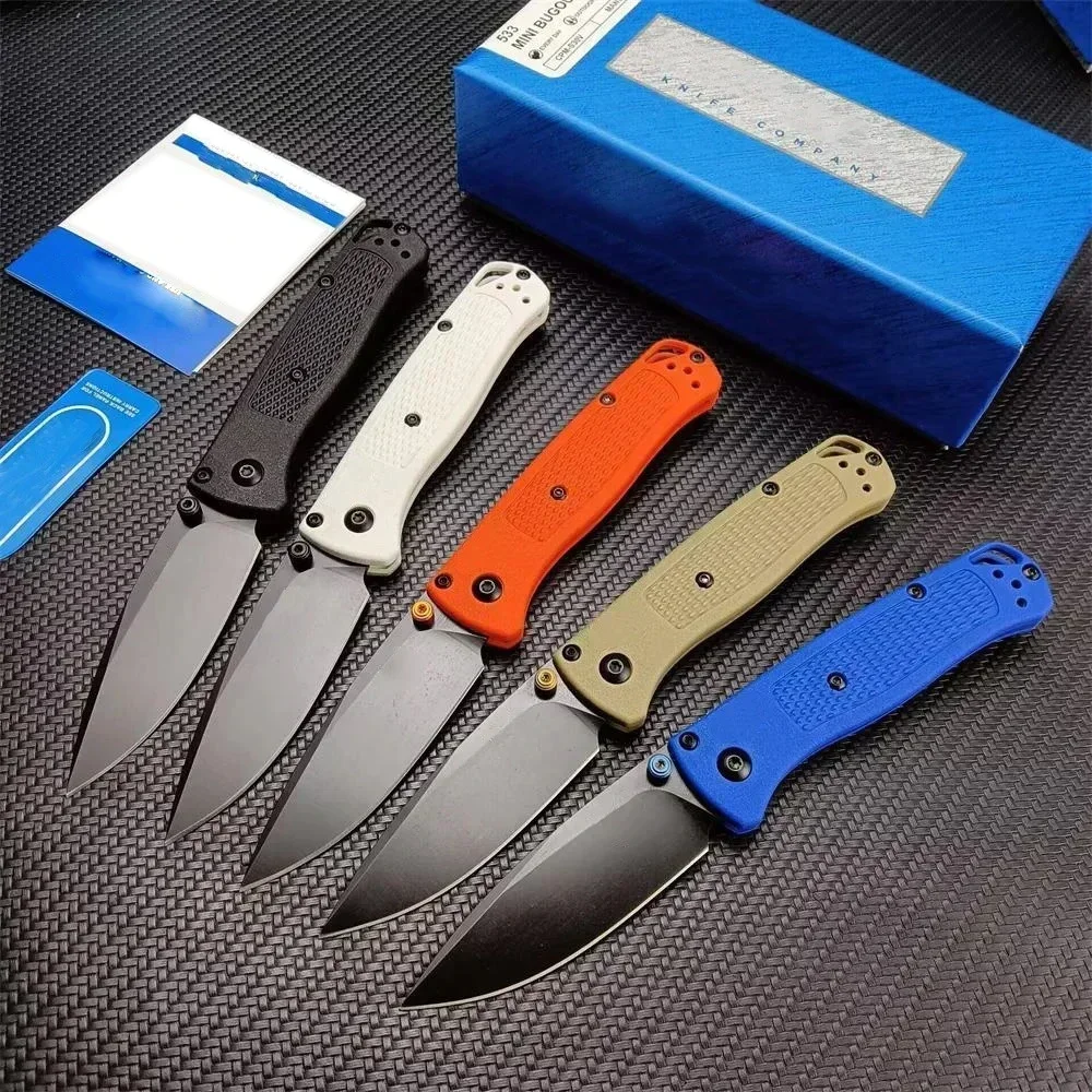 Tactical BM 533 Mini EDC Folding Knife Stainless Steel Blade Munual Pocket Knife Outdoor Rescue EDC Folding Utility Knife