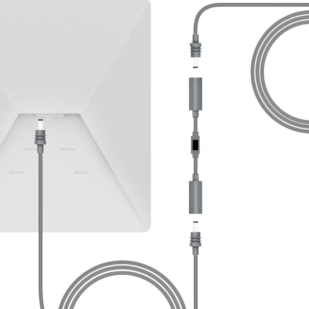 Waterproof DC Adapter Cable With Real-Time Power=Monitor LED Display High Current Pure Copper Wire For Solar Inverter Systems