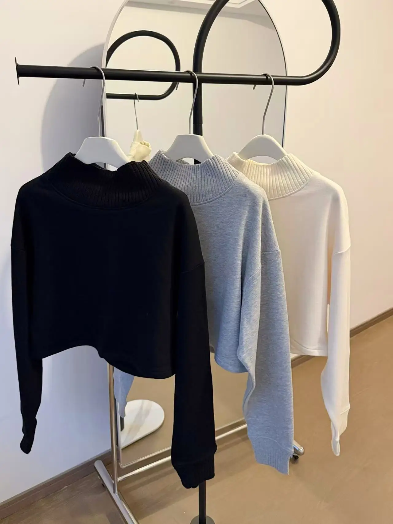 

Женский свитер, новый асимметричный облегающий топ с длинными рукавами на осень 2021, льняной пуловер с круглым вырезом y2k, женский джемпер