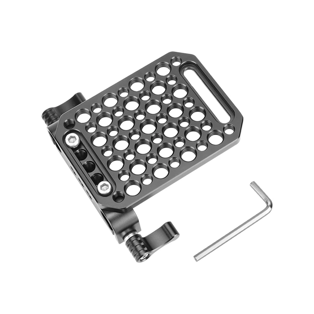 KIMRIG Cheese Plate Mounting With 15mm Dual Rod Clamp Base Plate For Blackmagic URSA Mini Camera And More Accessories