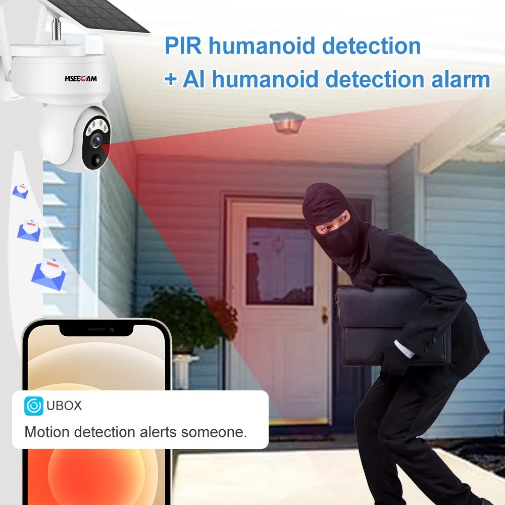 4MP 4G Solar Camera WIFI Outdoor Wireless Surveillance With Battery Sim Card CCTV Two Way Audio PTZ Security Protection Camera