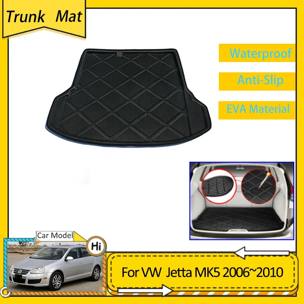 

Car Trunk Mat For Volkswagen VW Jetta A5 1K5 Bora GLI Ven MK5 2006~2010 Cargo Boot Pad Protective EVA Waterproof Carpet Liner