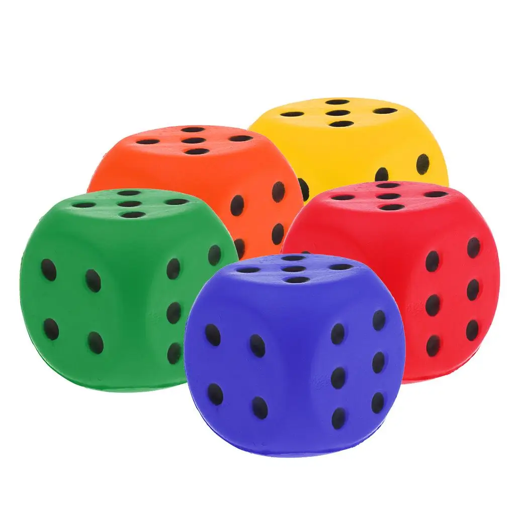 4CM / 6CM Sponge Dice Foam Dot Dice Children Playing Dice for Kids Gilrs Boys Math Teaching Vent Toy Education Toy