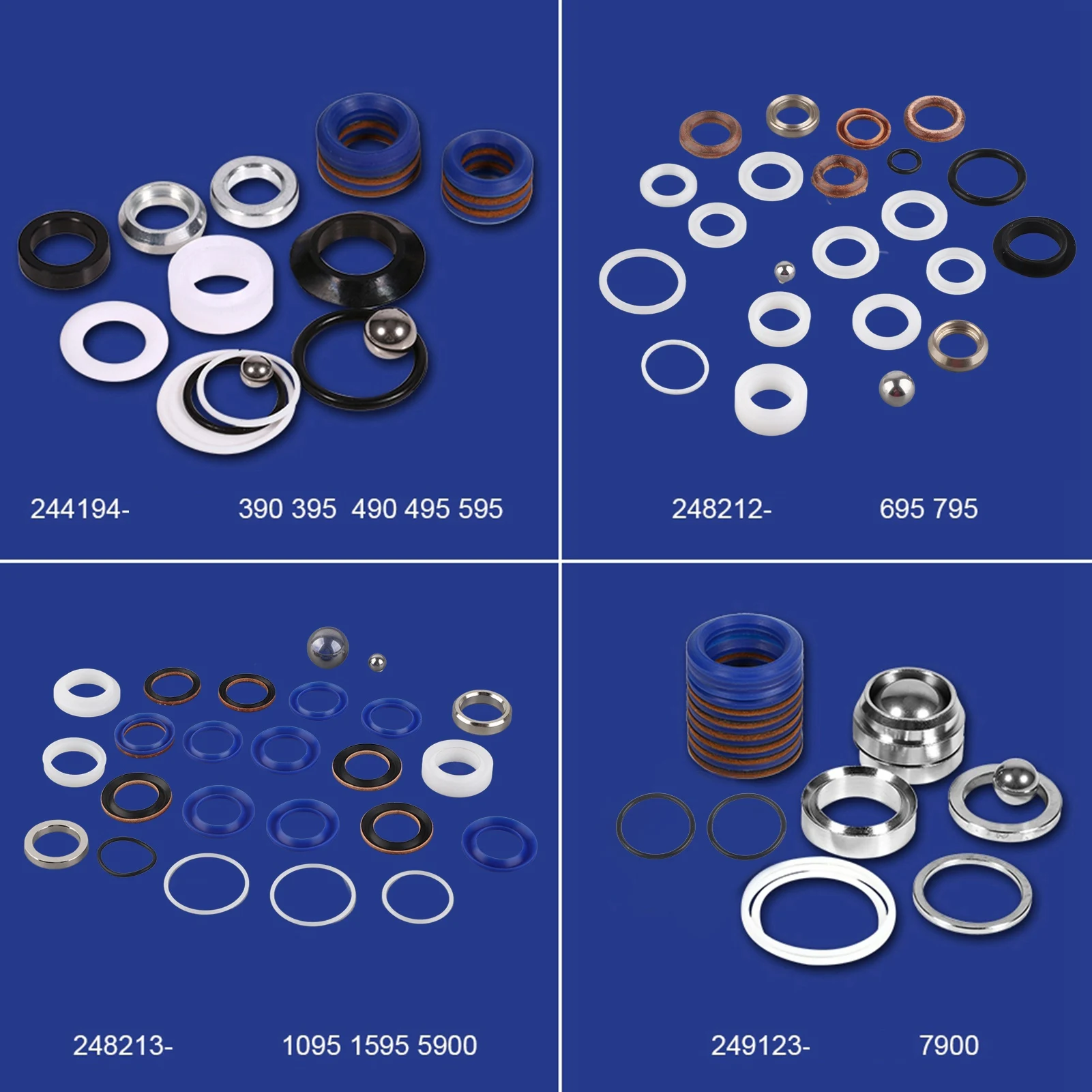 Aftermarket Airless Spray Pump Accessory Repair Kit for 390 795 1095 3900 5900 7900 Stainless Steel Silicone Paint Sprayer Pump