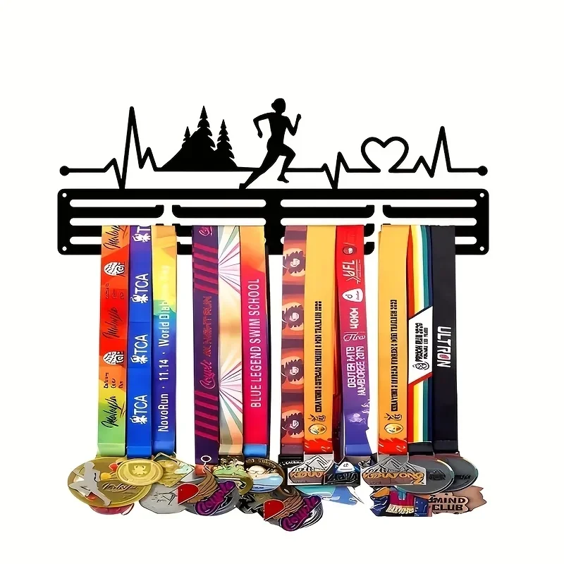 1pc Bohemian Style Metal Medal Hanging Rack, Marathon Runner Display for Medals & Hats, Home Decor for Living Room, Kitchen, Of
