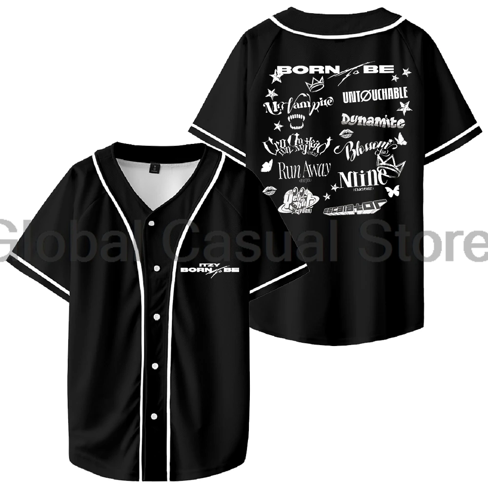 

Женская бейсбольная Футболка ITZY, рубашка с коротким рукавом для мужчин и женщин, модная уличная одежда, 2024